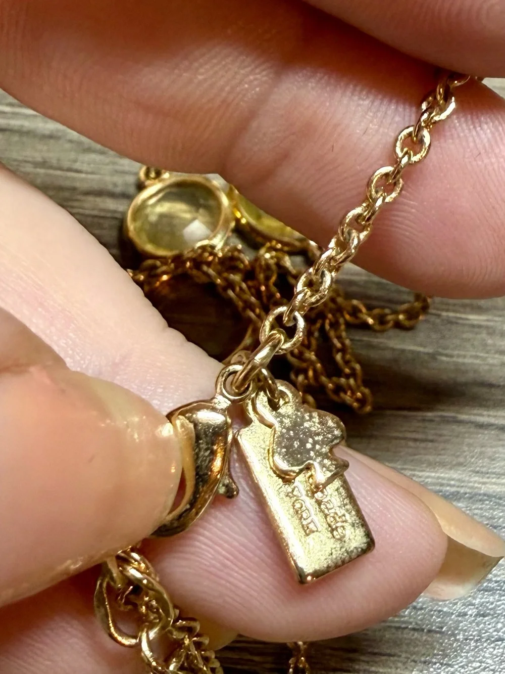 Kate Spade Gold-Tone Yellow Gem Station Necklace - Women Jewelry